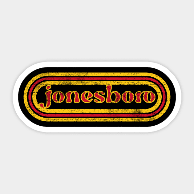 Vintage Jonesboro Sticker by rt-shirts